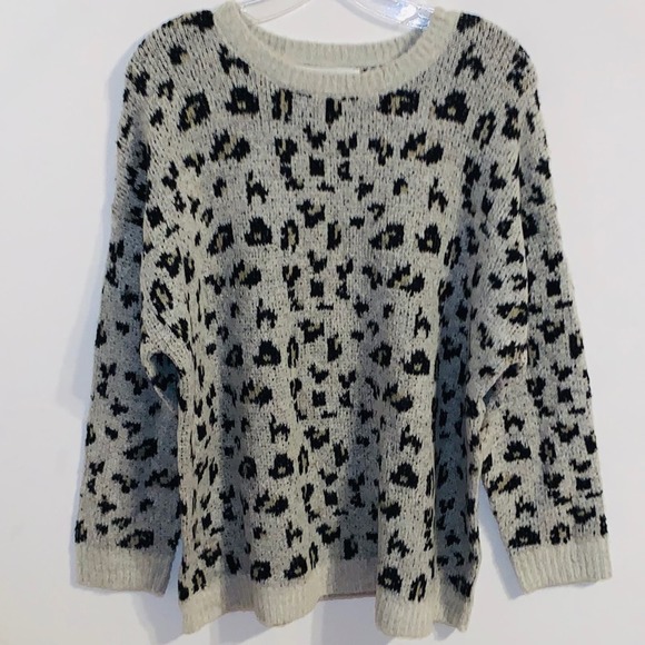 Workshop Republic Leopard Boho Sweater NWT - Picture 3 of 10